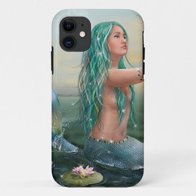 green haired mermaid Case-Mate iPhone case (Back)