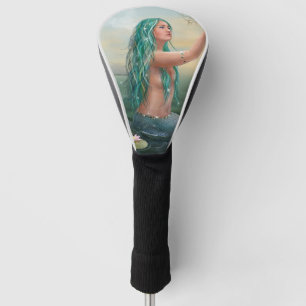 green haired mermaid golf head cover