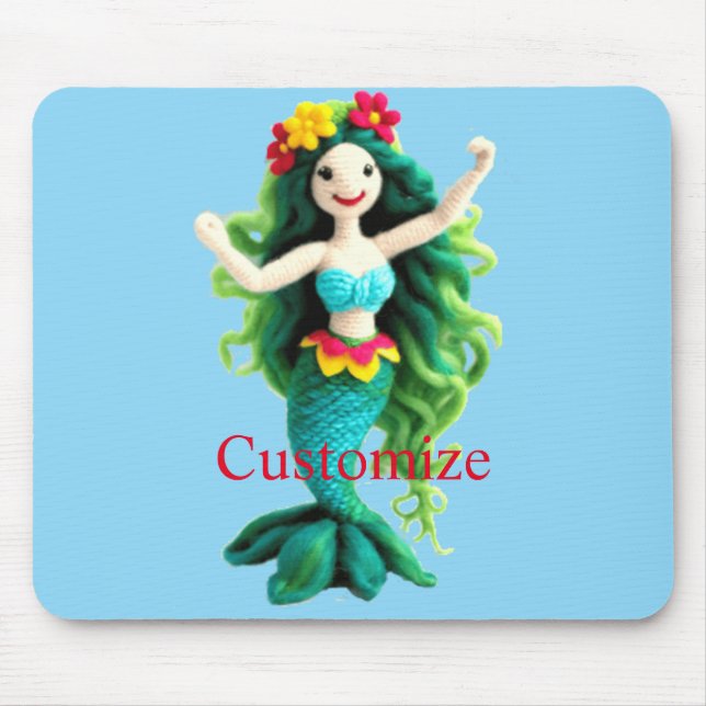 Green-haired Mermaid Thunder_Cove Mouse Pad (Front)