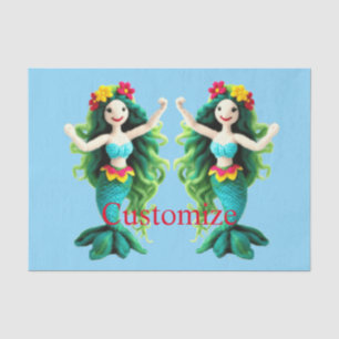 Green-haired Mermaid Thunder_Cove Tissue Paper