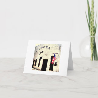 green hall note card