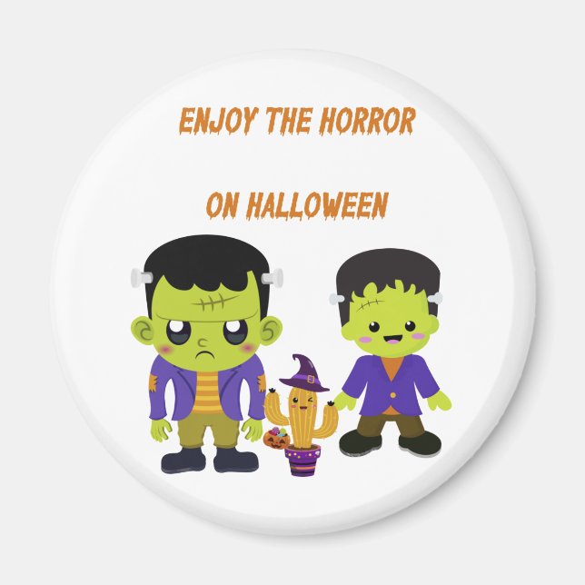 Green Halloween Magnet (Front)