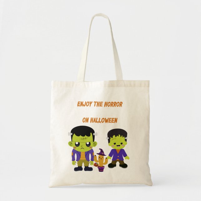 Green Halloween Tote Bag (Front)