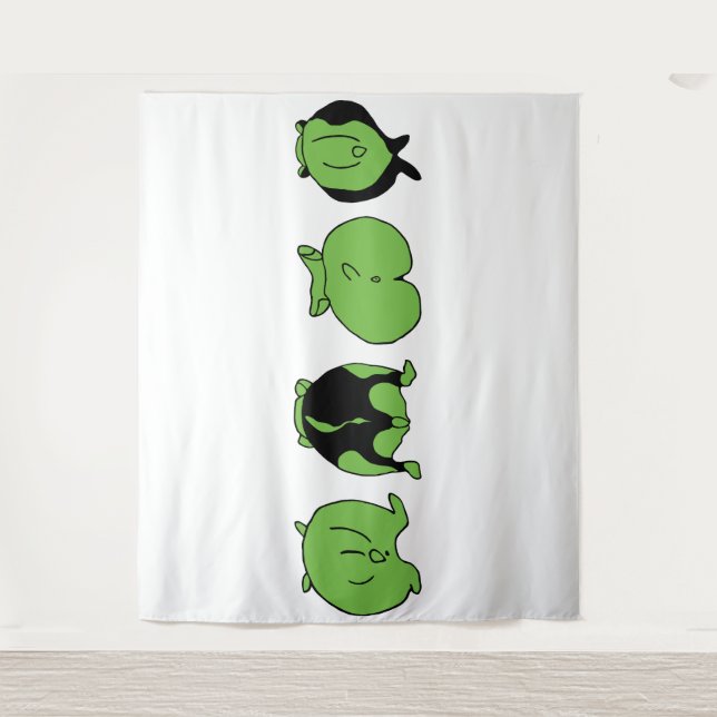 Green Hamster Butts Tapestry (Front)