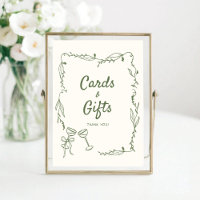 Green Hand Drawn whimsical Cards Gifts