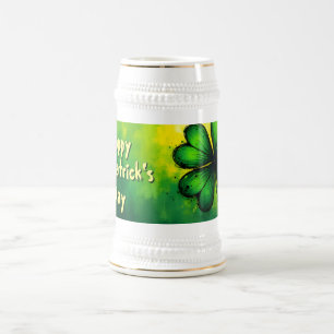 Green, Happiness & Joy - Happy St. Patrick's Day! Beer Stein