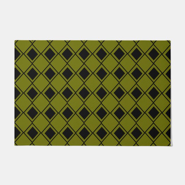 Green Harlequin  Doormat (Front)