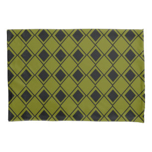 Green Harlequin  Pillowcase