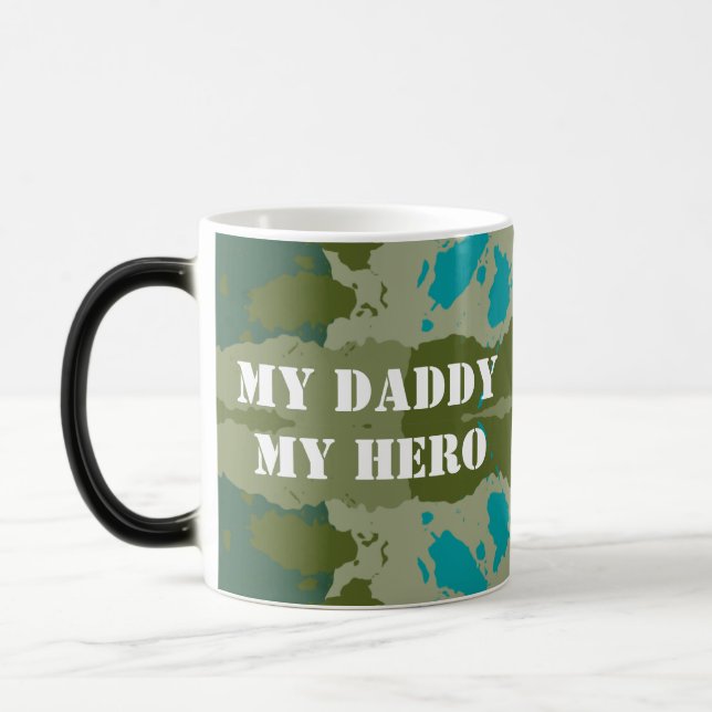 Green Harmony Abstract Pattern Magic Mug (Left)