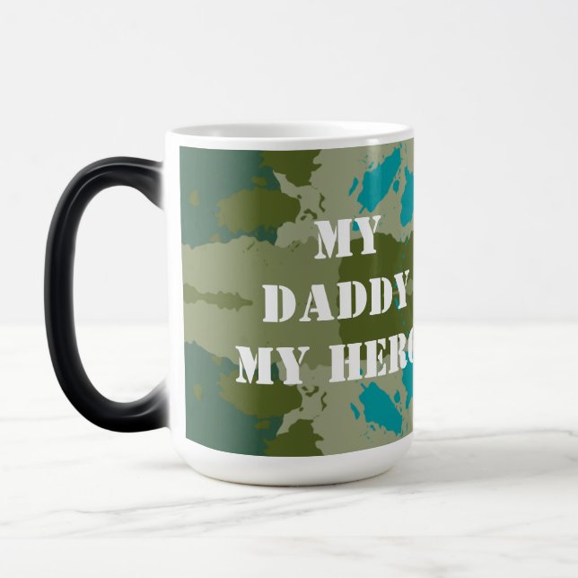 Green Harmony Abstract Pattern Magic Mug (Left)