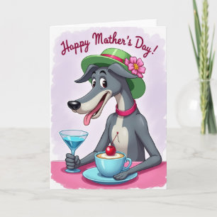 Green Hat Canine Mothers Day Card