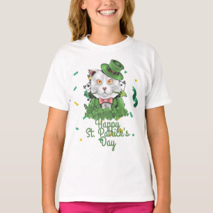 Green hat lucky Shamrock St. Patrick's Day T-Shirt