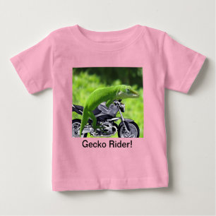 Green Hawaiian Gecko Rider Baby T-Shirt