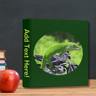 Green Hawaiian Gecko Rider  Binder