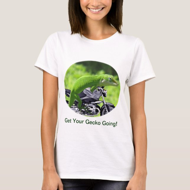 Green Hawaiian Gecko Rider T-Shirt (Front)