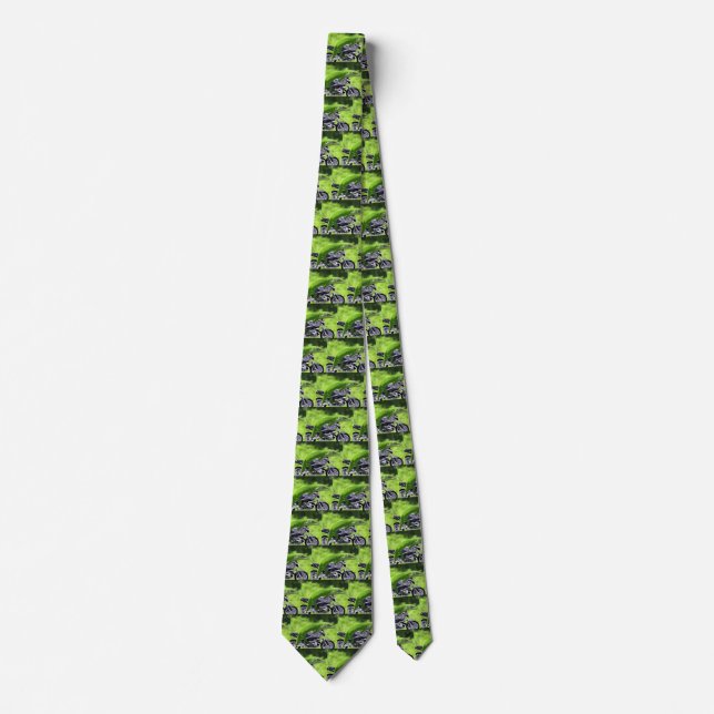 Green Hawaiian Gecko Rider Tie (Front)