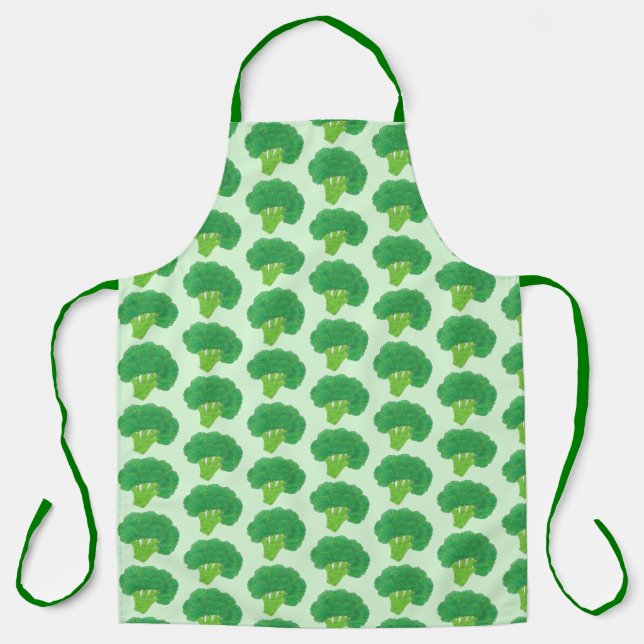 Green Head of Broccoli Veggie Vegetable Veg Garden Apron (Front)