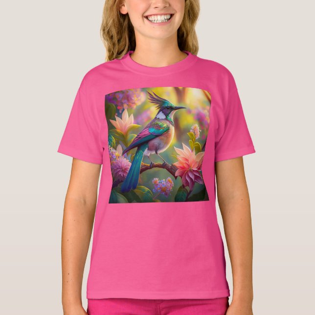 Green Headed Jay Fantasy Bird T-Shirt (Front)