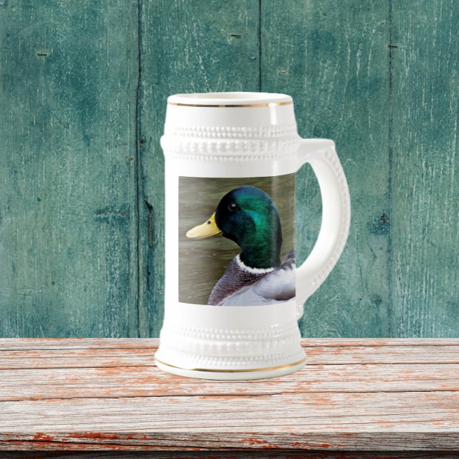 Green Headed Mallard Duck Beer Stein (In Situ)