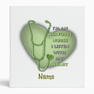 Green Heart Air Force Nurse Binder