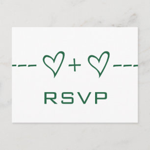 Green Heart Equation RSVP Postcard