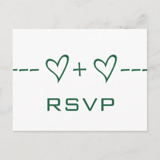 Green Heart Equation RSVP Postcard