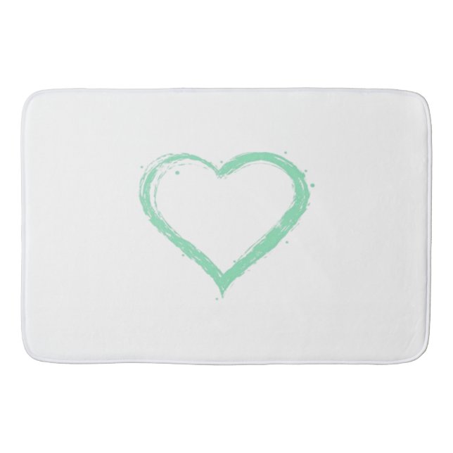 Green Heart Essential  Bath Mat (Front)