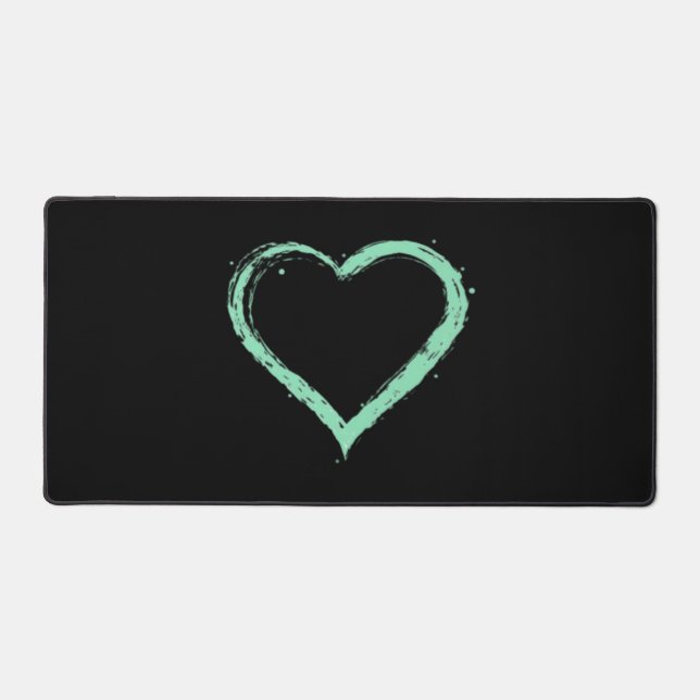 Green Heart Essential Desk Mat (Front)