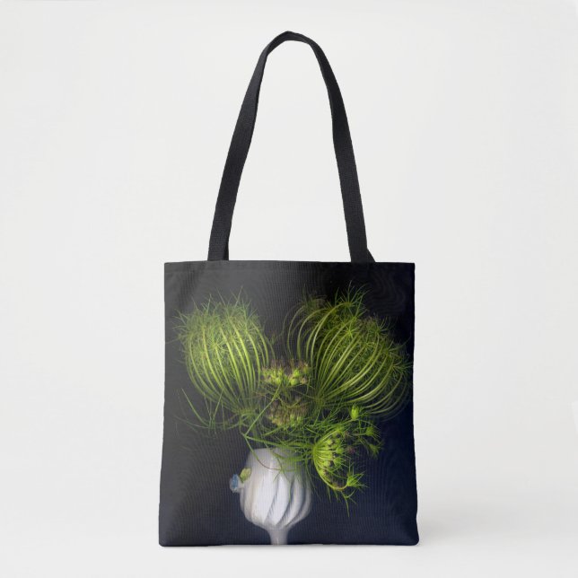 Green heart in black tote bag (Front)