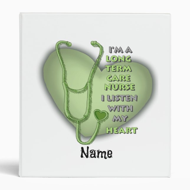 Green Heart Long Term Care Nurse Binder (Front)