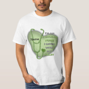 Green Heart Nurse Anesthetist T-Shirt