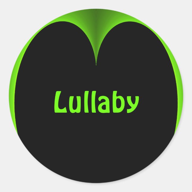 Green Heart Personalized Name Sticker (Front)