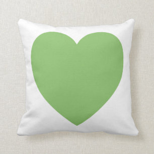 Green Heart Pillow/Cushion Throw Pillow