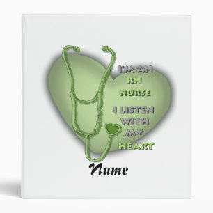 Green Heart RN Registered Nurse Binder