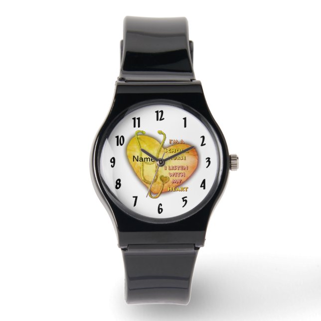 Green Heart School Nurse Watch (Front)
