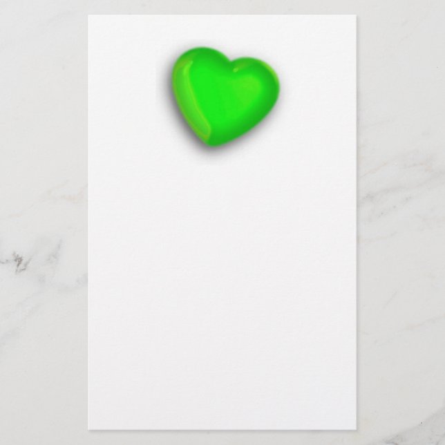 Green Heart Stationery (Front)