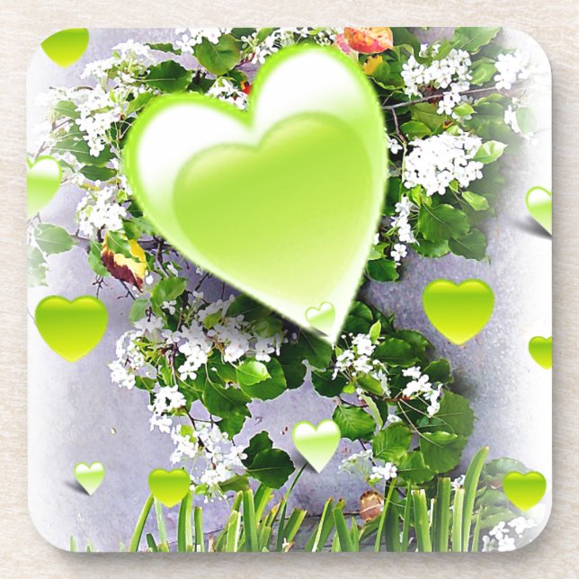 Green Hearts of Love_ Coaster (Front)