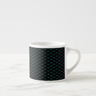 green hearts on black espresso cup