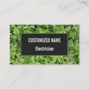 Green Hedge Shrub Type Plant Photograph Business Card