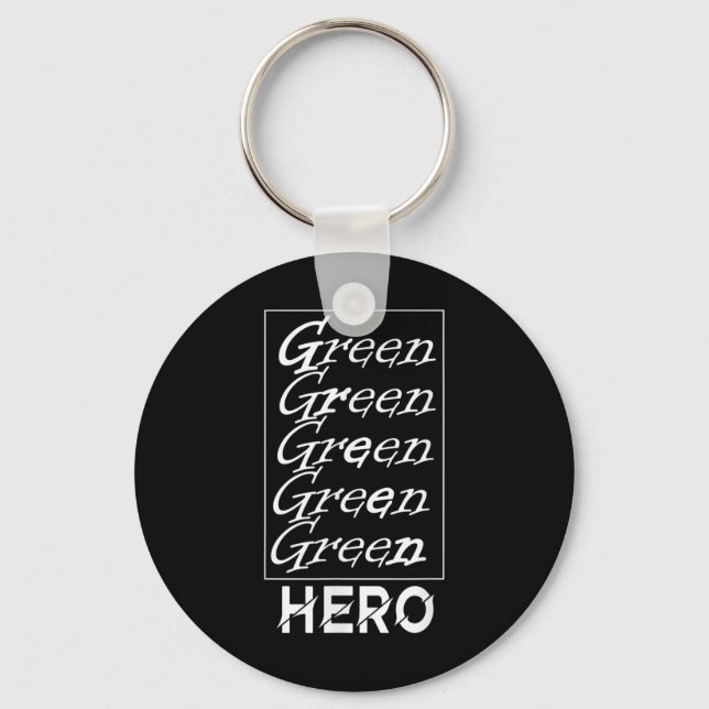 Green Hero - For Environmental Protection, For The Keychain (Front)