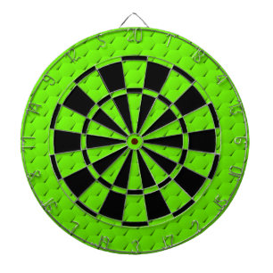 Green hexagon dartboard