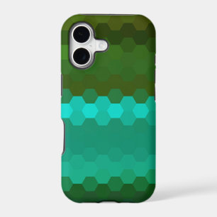 Green hexagons seamless graphic