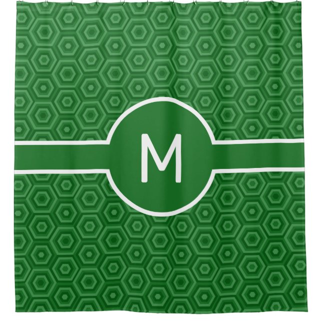 Green Hexagons with Central Monogram Geometric (Front)