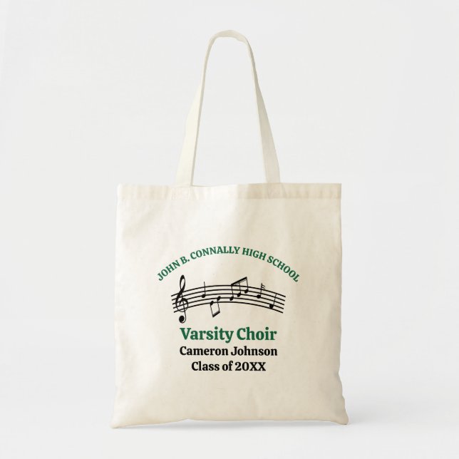 Green High School Choir Customizable Tote Bag (Front)