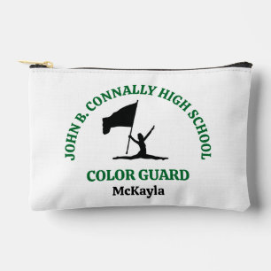 Green High School Colour Guard Personalized Accessory Pouch