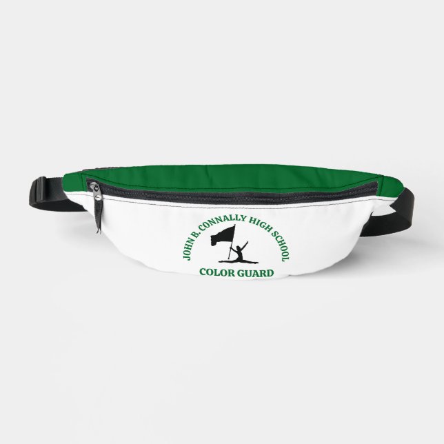 Green High School Colour Guard Personalized Fanny Pack (Front)