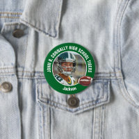 Green High School Football Player Photo Large Brag