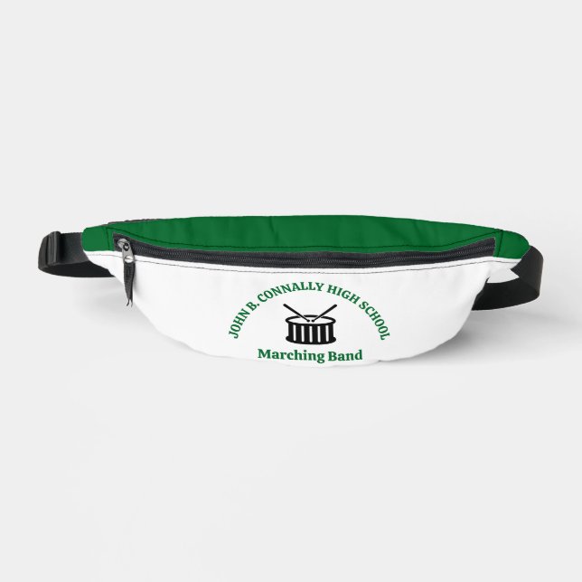 Green High School Marching Band Personalized Fanny Pack (Front)