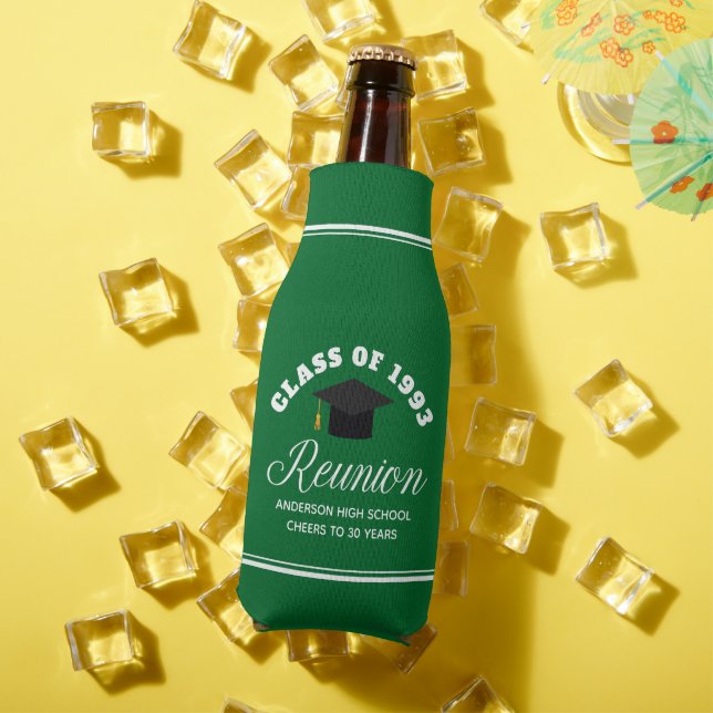 Green High School Reunion Personalized Party Bottle Cooler (In Situ Summer)