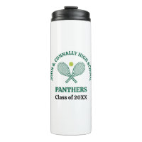 Green High School Tennis Player Personalized